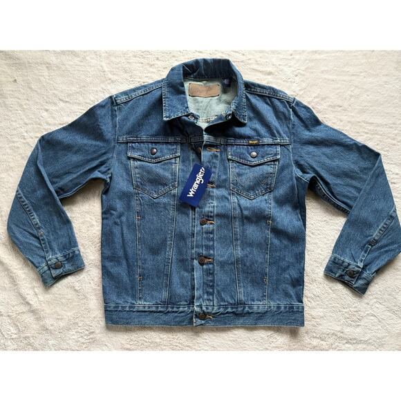 Wrangler Denim Jean Jacket Size Small NWT Unisex - Picture 1 of 7